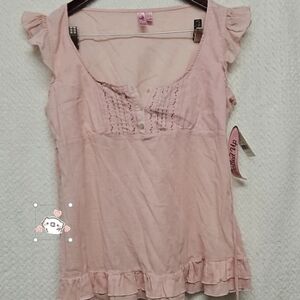 Dolled Up Light Pink Ruffled Blouse